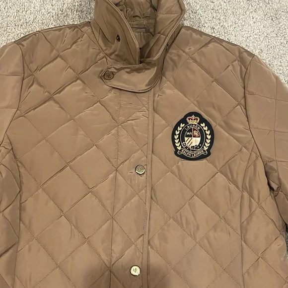 Lauren Ralph Lauren Crest Patch Quilted Jacket - Picture 2 of 6